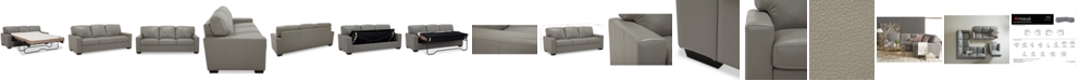 Furniture Ennia 82" Leather Queen Sleeper Sofa, Created for Macy's